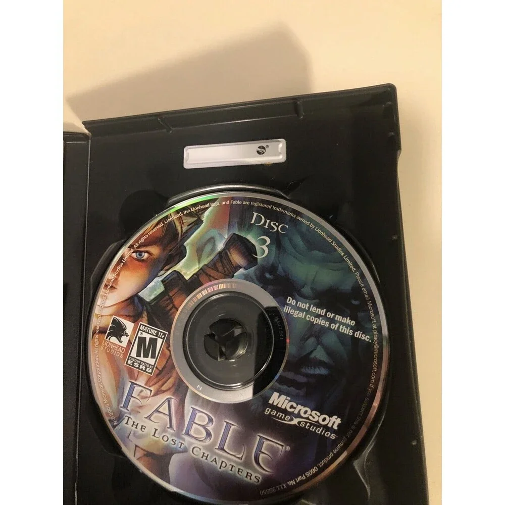 Fable The Lost Chapters PC CD-Rom Game 2005 Missing Disc 1